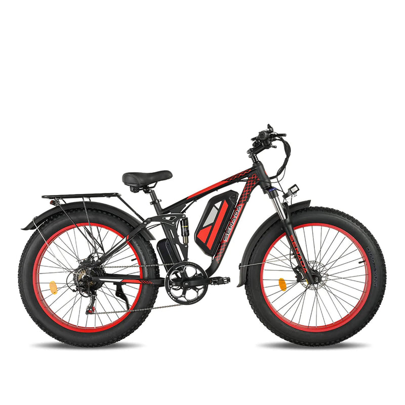 SENADA VIPER PLUS 48V/20AH 1000W Electric All-Terrain Bike, 330LBS (SAK52186) - Red Right Side View