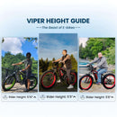 SENADA VIPER PLUS 48V/20AH 1000W Electric All-Terrain Bike, 330LBS (SAK52186) - Viper Height Guide