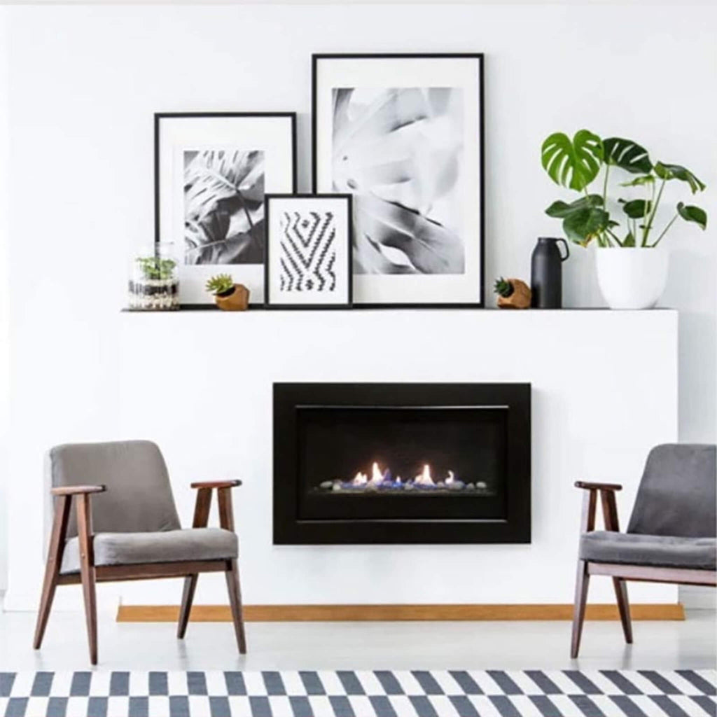 Sierra Flame Boston 36" Gas-Burning Direct Vent Builder's Linear Fireplace [BOSTON-36-NG-EI] (SAK81297) SAKSBY - Living Room View