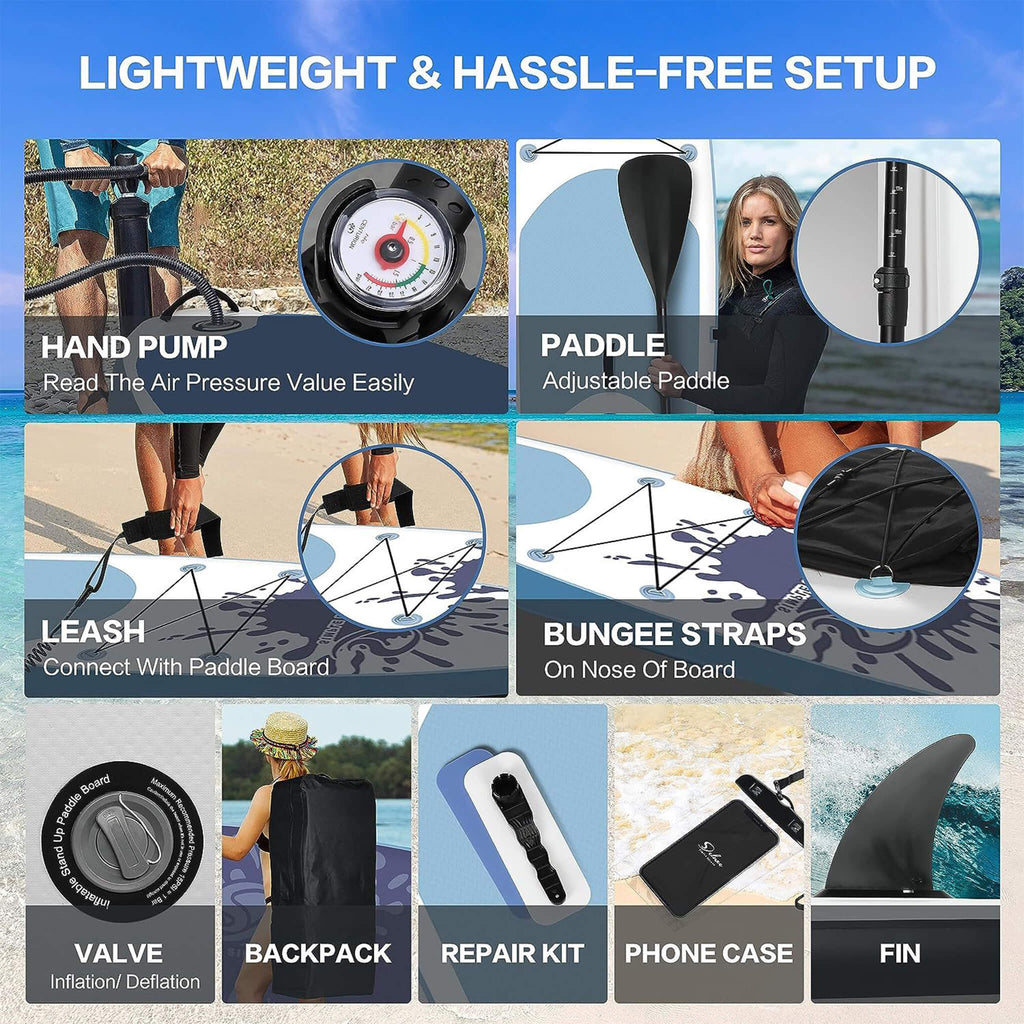 Simple Deluxe Premium Inflatable Stand-Up Paddle Board Kit 10ft - SAK41846 - Accessories
