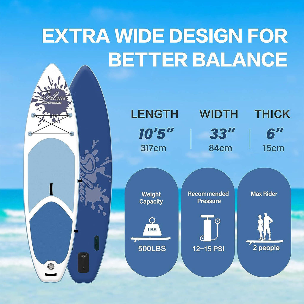 Simple Deluxe Premium Inflatable Stand-Up Paddle Board Kit 10ft - SAK41846 - Features