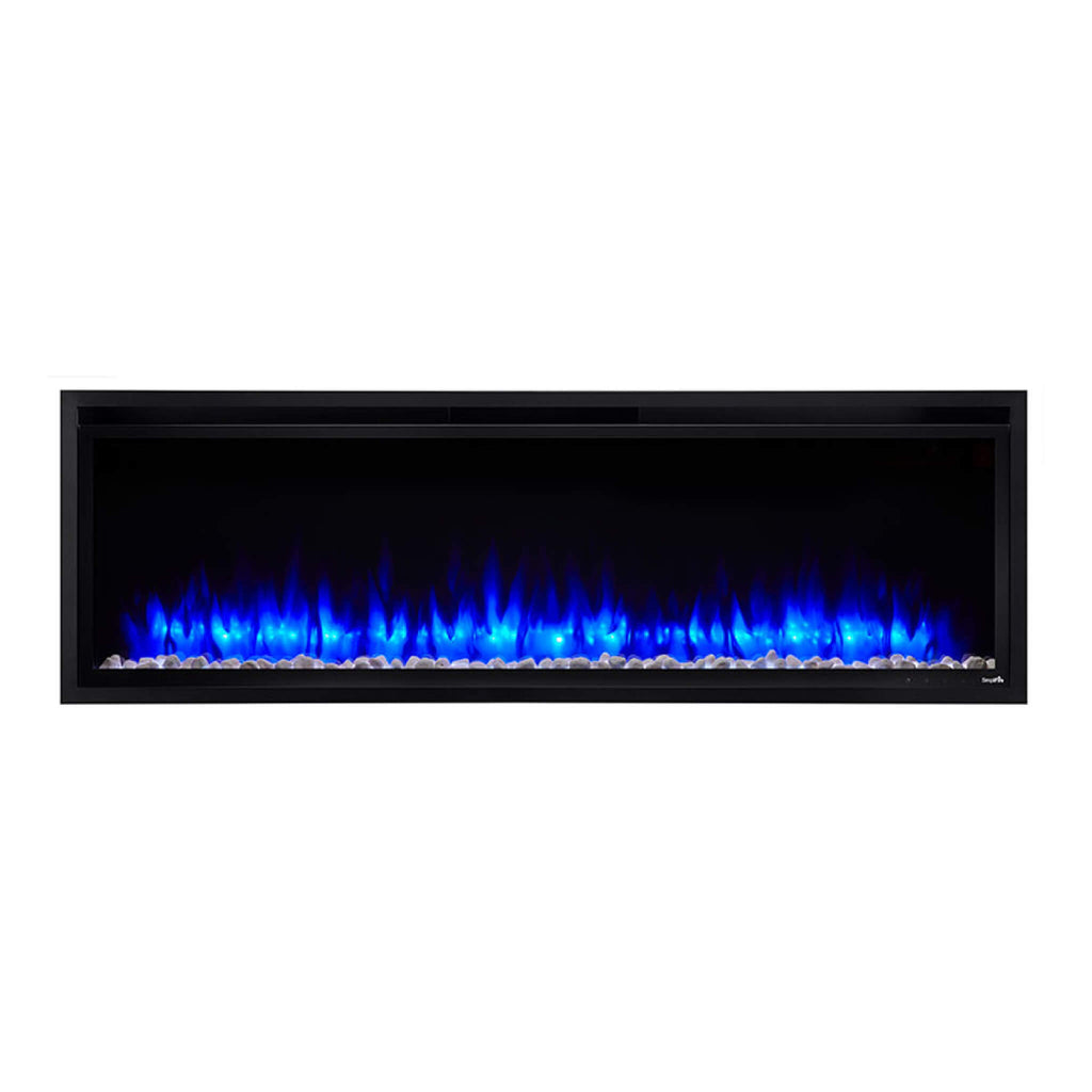 Simplifire Allusion Platinum Recessed Linear Electric Fireplace [SF-ALLP50/60/72-BK] (SAK96415) SAKSBY - Front View