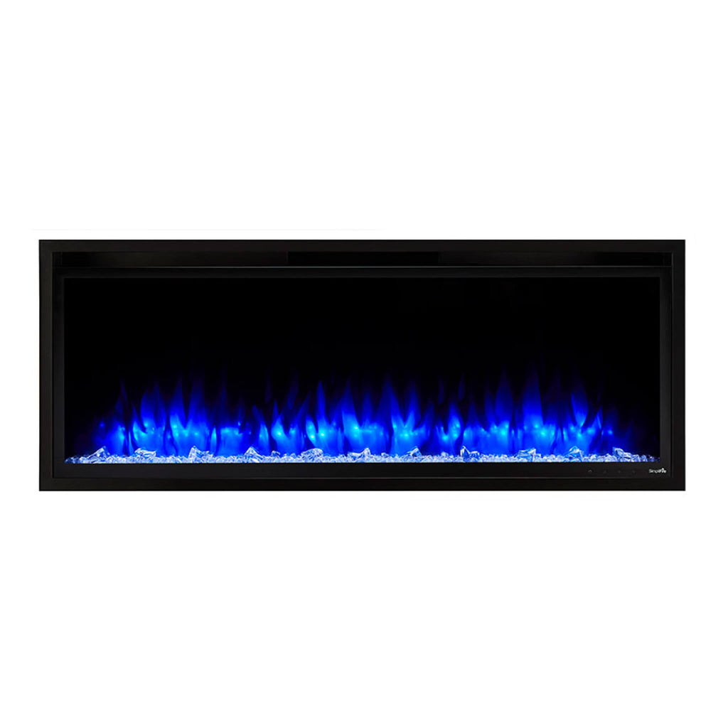 Simplifire Allusion Platinum Recessed Linear Electric Fireplace [SF-ALLP50/60/72-BK] (SAK96415) SAKSBY - Front View