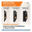 Simplifire Allusion Recessed Linear Electric Fireplace [SF-ALL48/50/60-BK] (SAK13256) SAKSBY - Installation Features View