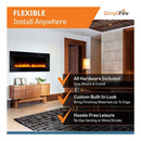 Simplifire Allusion Recessed Linear Electric Fireplace [SF-ALL48/50/60-BK] (SAK13256) SAKSBY - Features View