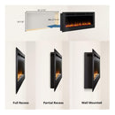 Simplifire Allusion Recessed Linear Electric Fireplace [SF-ALL48/50/60-BK] (SAK13256) SAKSBY - Installation Guide View