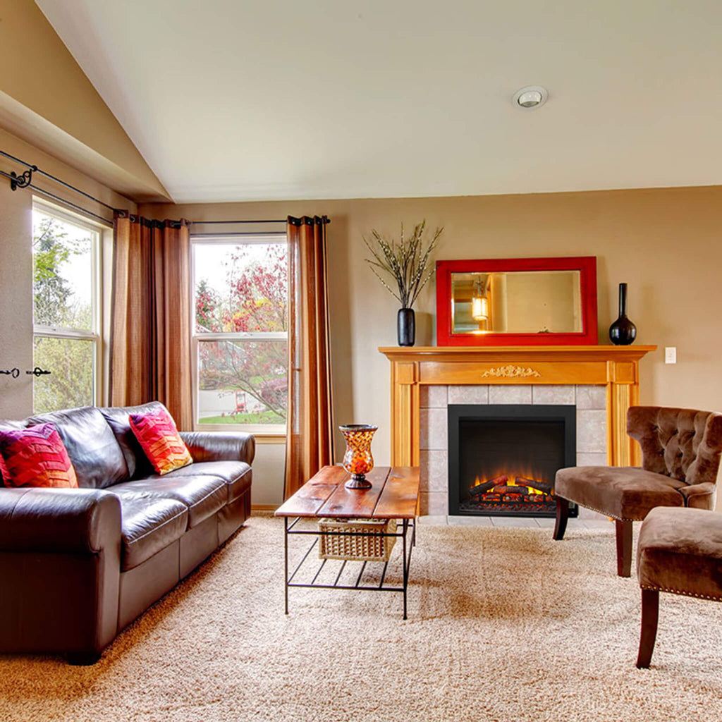 SIMPLIFIRE Built-In Traditional Electric Fireplace [SF-BI36-EB] (SAK19539) - Lounge Area View