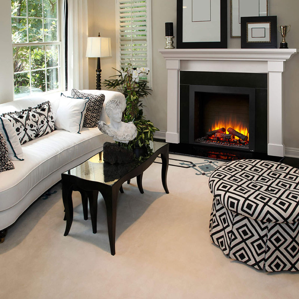 SIMPLIFIRE Built-In Traditional Electric Fireplace [SF-BI36-EB] (SAK19539) - Living Room View