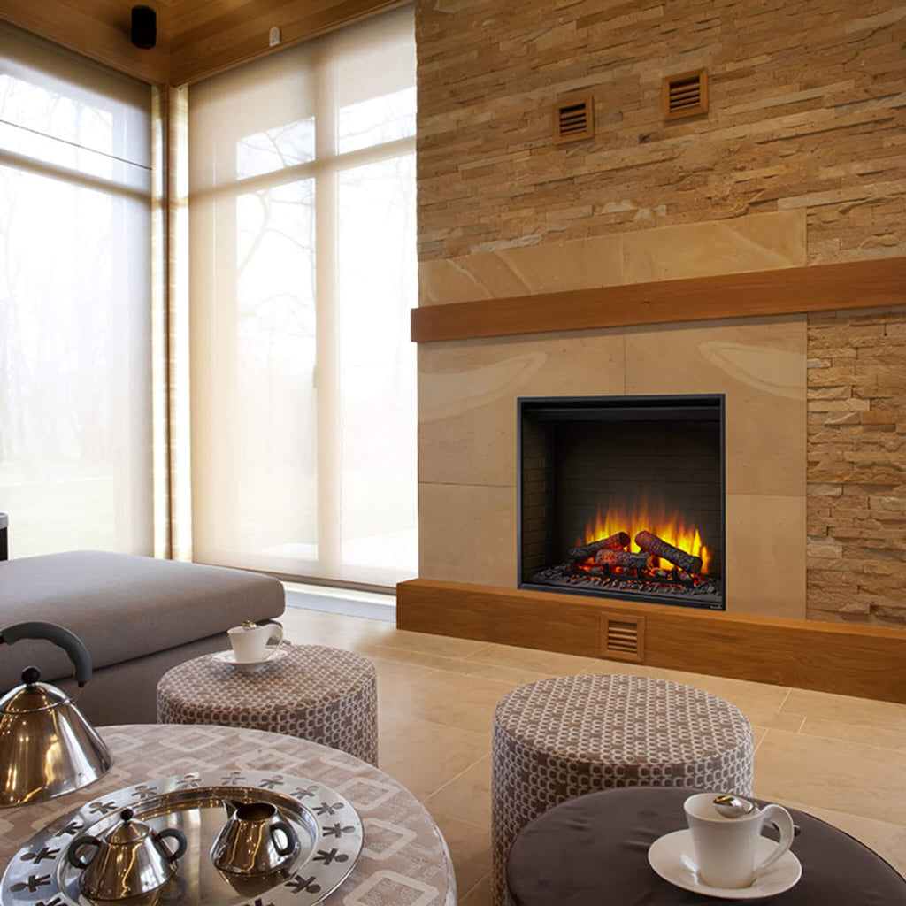 SIMPLIFIRE Built-In Traditional Electric Fireplace [SF-BI36-EB] (SAK19539) - Living Room View