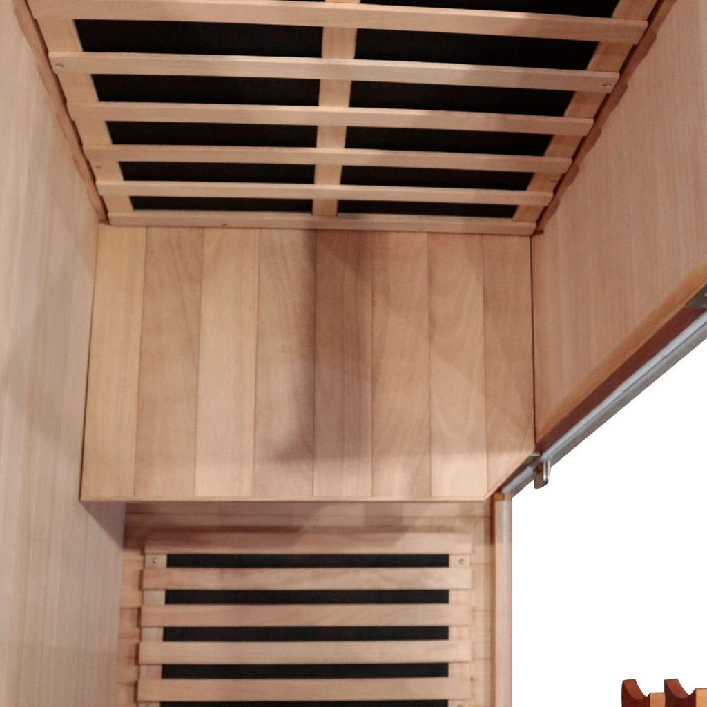 Single-Person Infrared Sauna Room With Bluetooth Music Player And Ambient Light (SAK62941) - Saksby Wholesale - Ceiling View