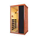 Single-Person Infrared Sauna Room With Bluetooth Music Player And Ambient Light (SAK62941) - Saksby Wholesale - Front Left View