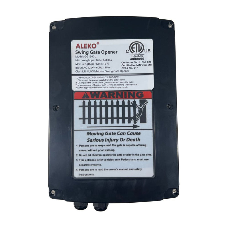 ALEKO Single Swing Gate Operator ETL Listed Back Up Kit ACC2 [GG450/AS450 AC/DC] (SAK31875)-SAKSBY