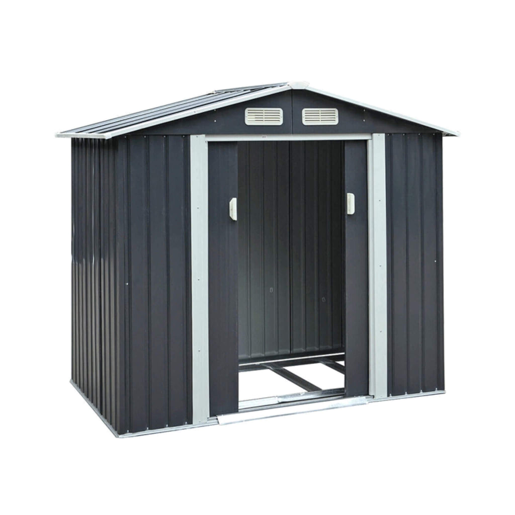 Small Outdoor Garden Backyard Storage Tool Shed W/ Sliding Door, 4'x7' (SAK59938) - Saksby Wholesale - Full View