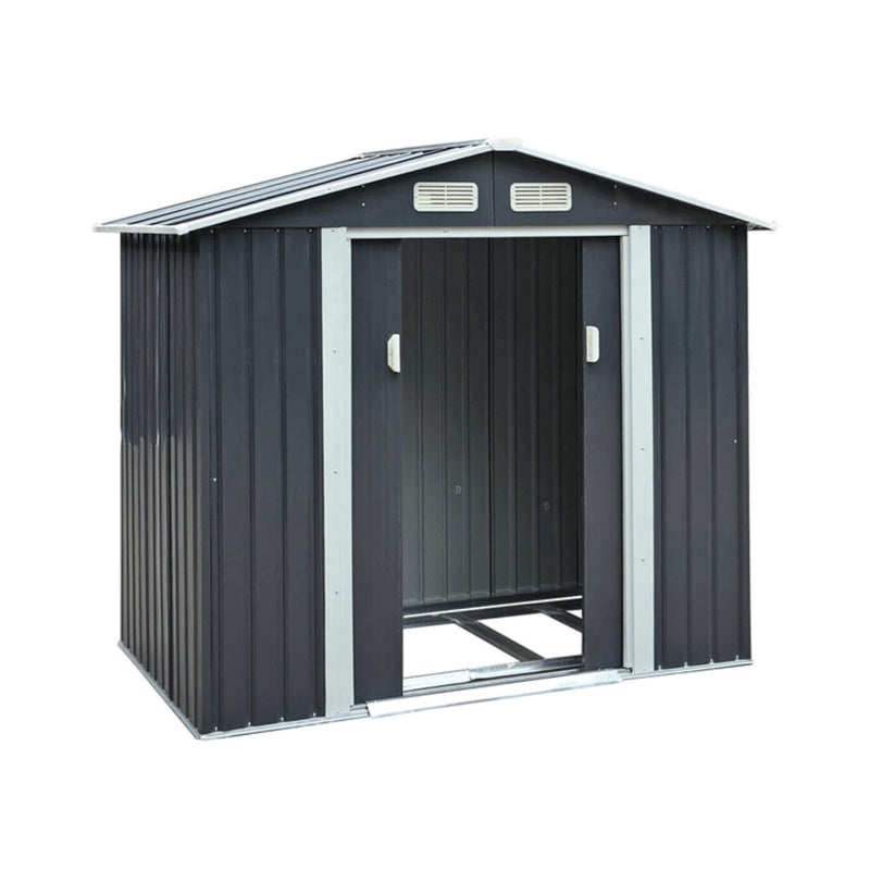 Small Outdoor Garden Backyard Storage Tool Shed W/ Sliding Door, 4'x7' (SAK59938) - Saksby Wholesale - Full View