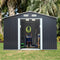 Small Outdoor Garden Backyard Storage Tool Shed W/ Sliding Door, 4'x7' (SAK59938) - Saksby Wholesale - Lifestyle View