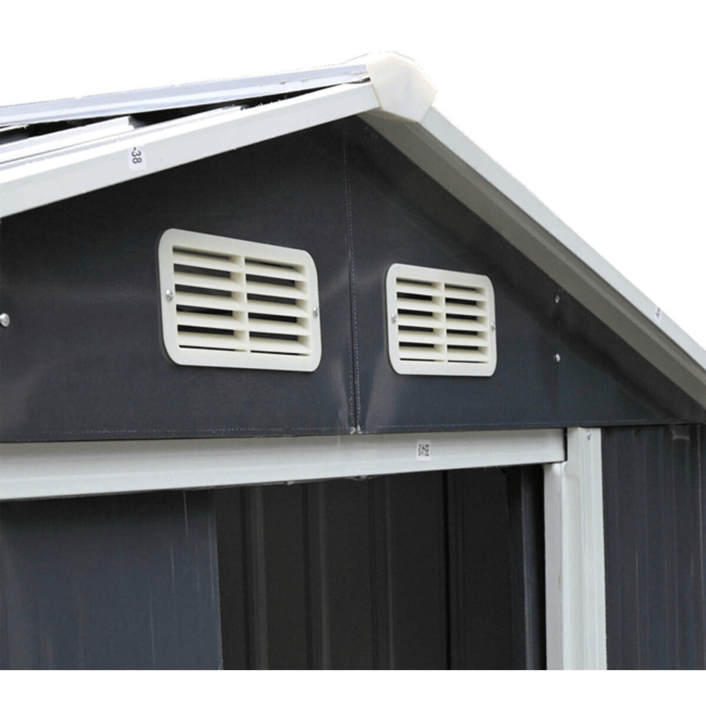 Small Outdoor Garden Backyard Storage Tool Shed W/ Sliding Door, 4'x7' (SAK59938) - Saksby Wholesale - Outdoor Windows View