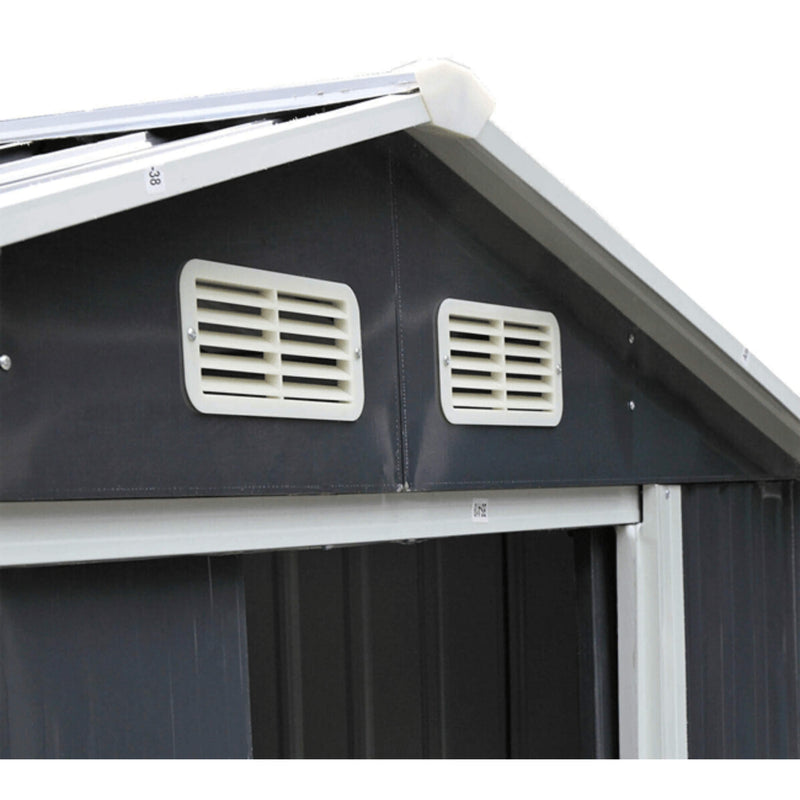Small Outdoor Garden Backyard Storage Tool Shed W/ Sliding Door, 4'x7' (SAK59938) - Saksby Wholesale - Outdoor Windows View
