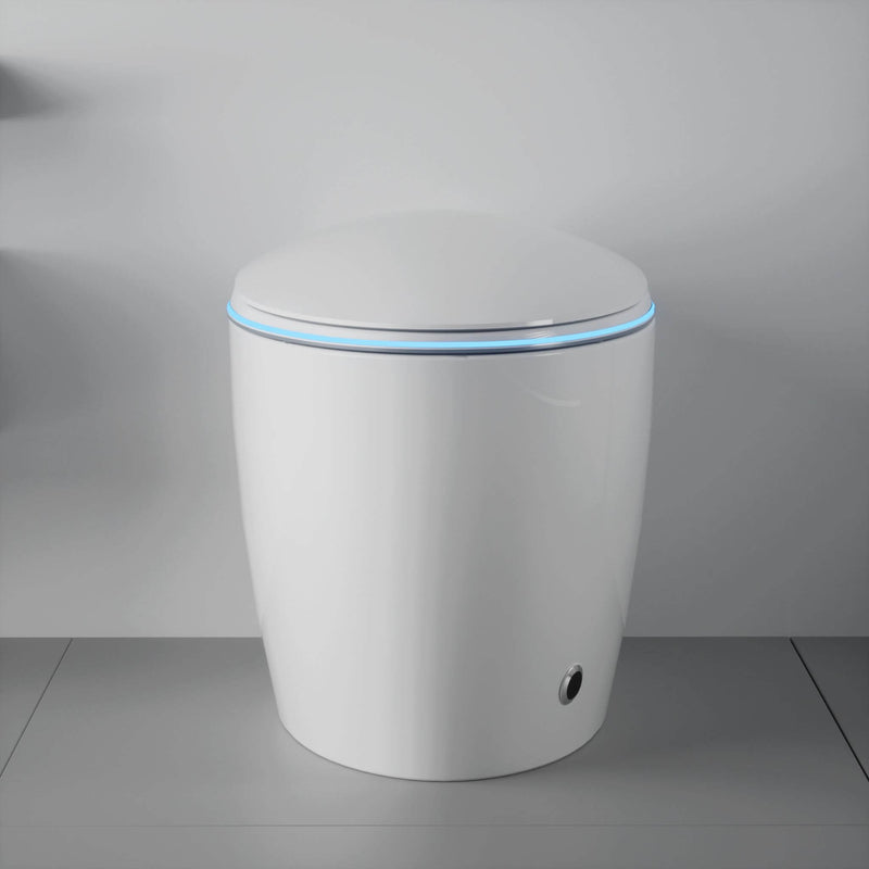 Smart One-Piece Toilet With Bidet, Foot Sensor, LED Display And Dryer (SAK80112) - Saksby Wholesale - Front View Lifestyle