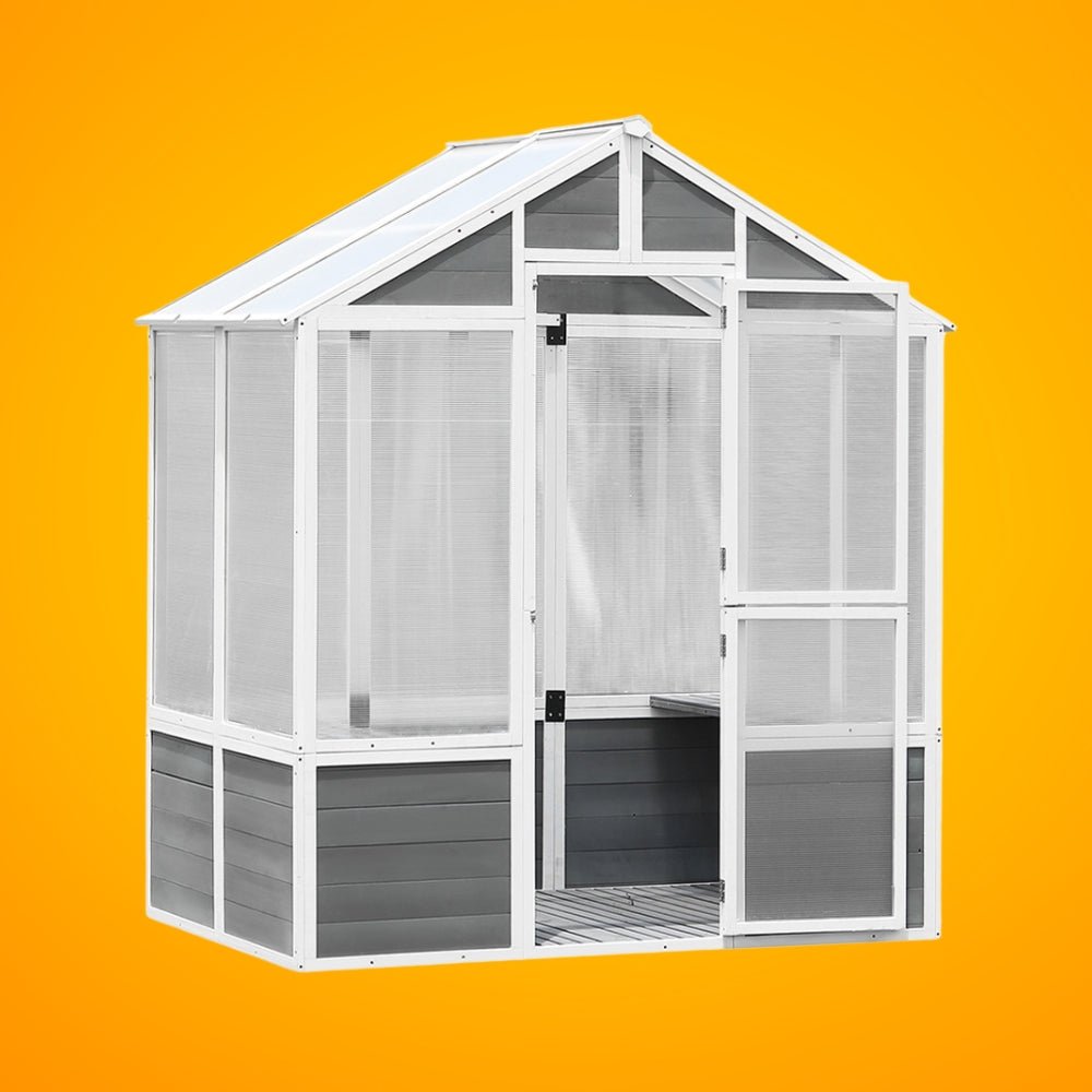 SNG Outdoor Walk-In Polycarbonate Garden Greenhouse With Drain Holes, 4x6FT (94251873) - SAKSBY.com - Greenhouses - SAKSBY.com