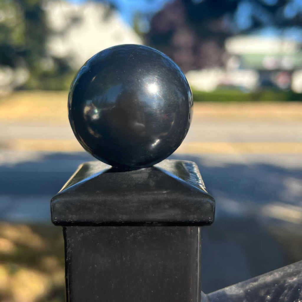 Sofia Style Powder Coated Galvanized Steel Pedestrian Gate, 5FT [PGSOF-AP] (SAK76483) - Saksby Wholesale - Finial View