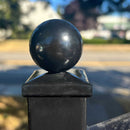 Sofia Style Powder Coated Galvanized Steel Pedestrian Gate, 5FT [PGSOF-AP] (SAK76483) - Saksby Wholesale - Finial View