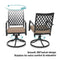 Sophia & William Outdoor Gas Fire Pit Table Set W/ Cushioned Swivel Dining Chairs, 5PCS (SAK63872) - Saksby Wholesale - Chair View