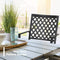Sophia & William Outdoor Gas Fire Pit Table Set W/ Cushioned Swivel Dining Chairs, 5PCS (SAK63872) - Saksby Wholesale - Chair Lifestyle View