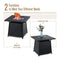 Sophia & William Outdoor Gas Fire Pit Table Set W/ Cushioned Swivel Dining Chairs, 5PCS (SAK63872) - Saksby Wholesale - Features View
