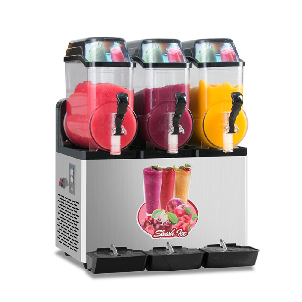 Sophisticated Commercial 110V Premium Steel Slushy Machine With Triple Tank Advance Cooling, 45L (SAK52258)-SAKSBY