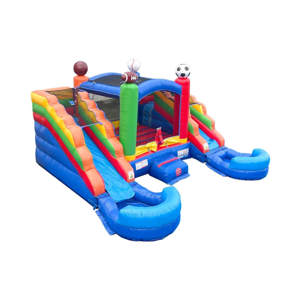 Sports Castle Bounce House With Double Water Slides (SAK17635) - Saksby Wholesale - Front Left View