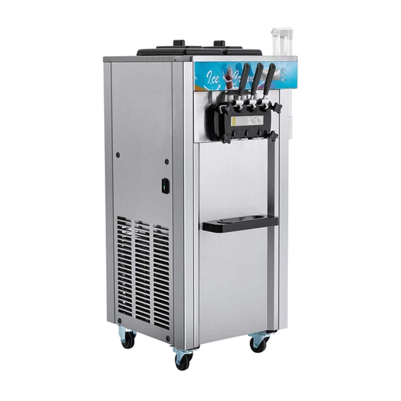 Stainless Steel Commercial 3 Flavor Soft Serve Ice Cream Machine Maker 21 31 L H SAK65291 Saksby - Front Right Corner View