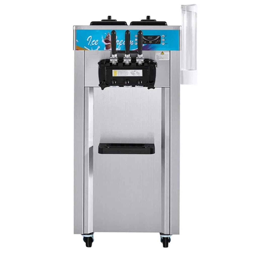 Stainless Steel Commercial 3 Flavor Soft Serve Ice Cream Machine Maker 21 31 L H SAK65291 Saksby - Front View