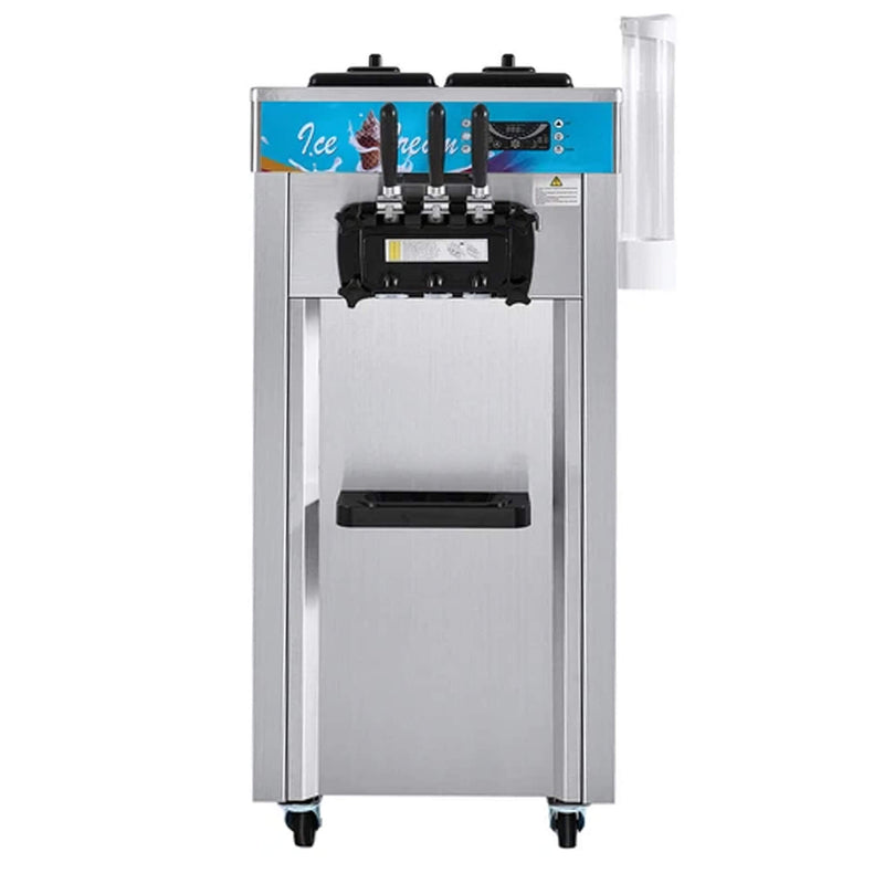 Stainless Steel Commercial 3 Flavor Soft Serve Ice Cream Machine Maker 21 31 L H SAK65291 Saksby - Front View