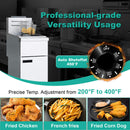 Stainless Steel Commercial 90K BTU 3-Burner Gas Liquid Propane Deep Fryer (SAK89517) - Saksby Wholesale - Product Usage