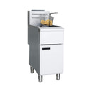 Stainless Steel Commercial 90K BTU 3-Burner Gas Liquid Propane Deep Fryer (SAK89517) - Saksby Wholesale - Right Side View