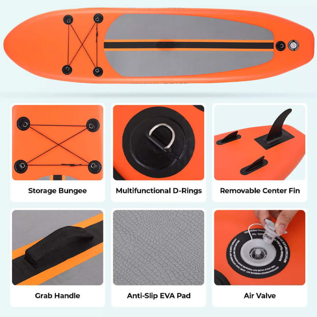 Streak Board Inflatable 10FT Stand Up Paddle Surfboard With Carry Bag, Pump And Paddle (SAK93471) SAKSBY - Features View