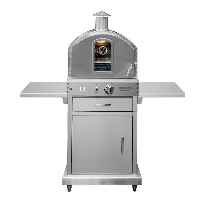 SUMMERSET 16K BTU Propane Freestanding Gas Outdoor Pizza Oven With Pizza Stone [SS-OVFS-LP] (SAK15830)-SAKSBY