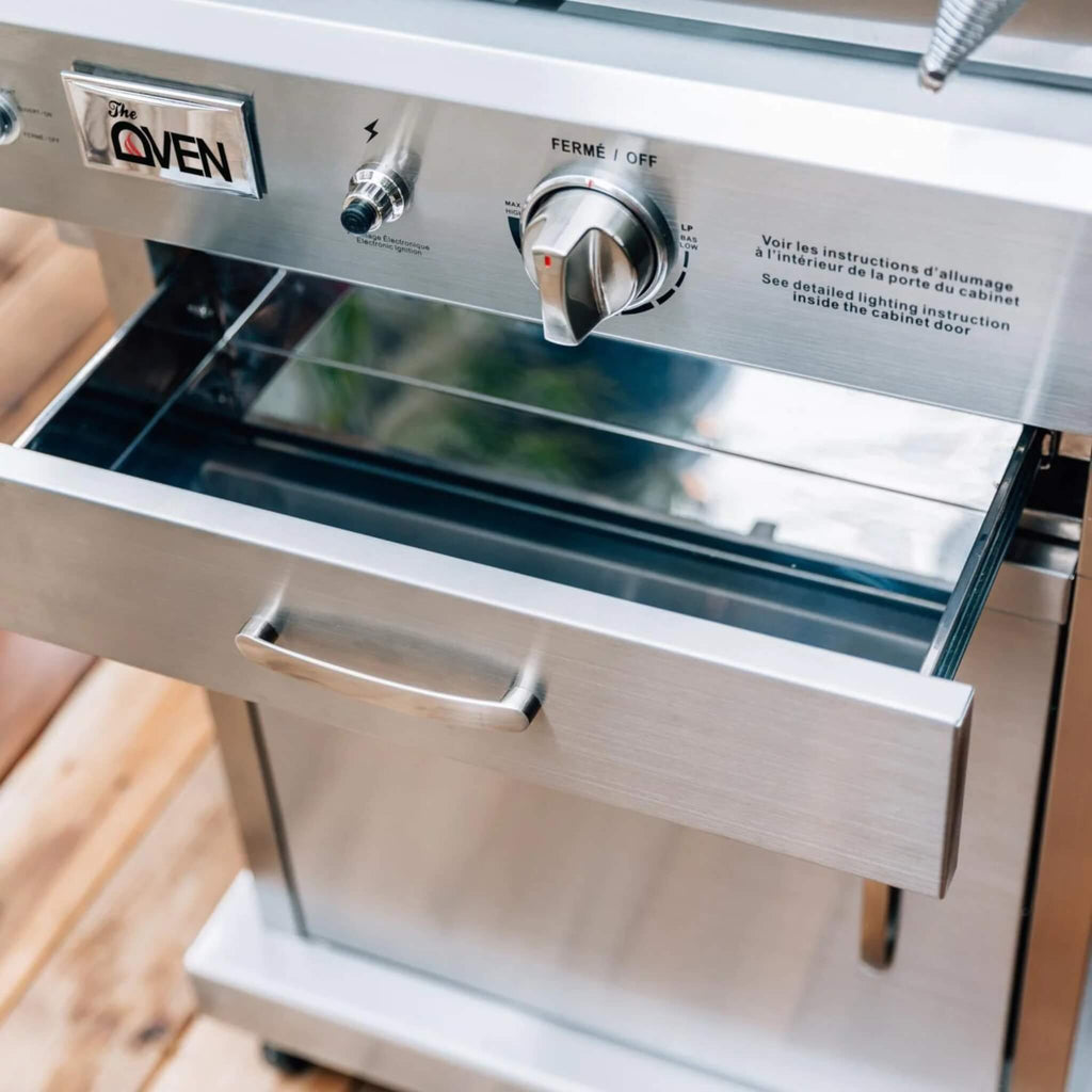 Summerset 60" Outdoor Freestanding Gas Pizza Oven [SS-OVFS-LP/NG] (SAK17543) - Saksby Wholesale - Storage Tray View