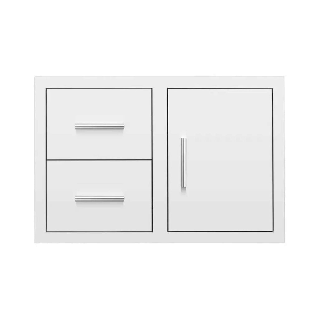 SUMMERSET Flush Mount 2 Soft Closing Drawers And Access Door Combo 33" [DC2-33] (SAK45978) -Saksby Wholesale - Front View