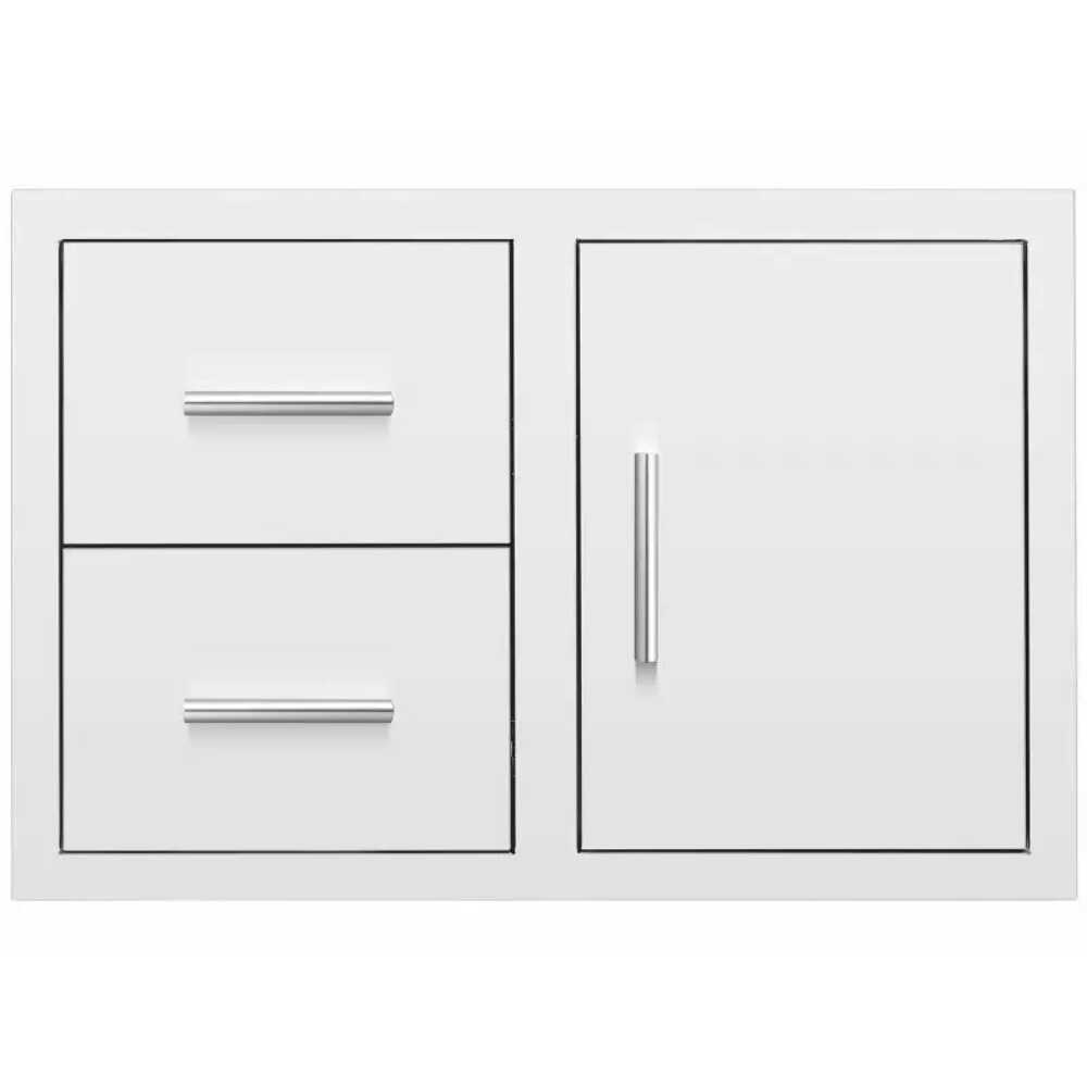 SUMMERSET Flush Mount 2 Soft Closing Drawers And Access Door Combo 33" [DC2-33] (SAK45978)-SASKBY