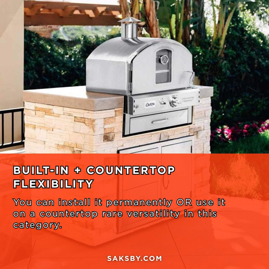 Summerset Outdoor Built-In Countertop Gas Pizza Oven [SS-OVBI] (SAK73182) - Saksby Wholesale - Flexible Feature