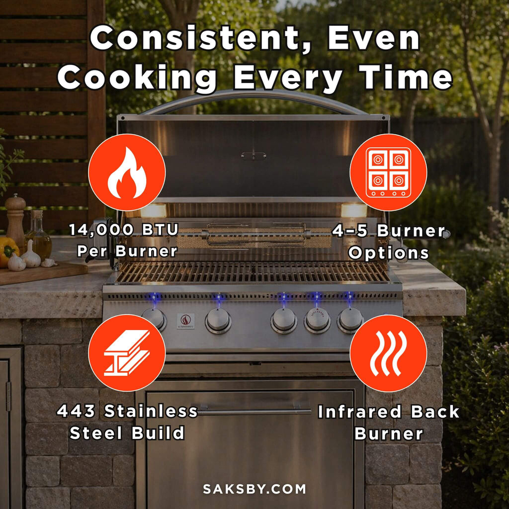 Summerset Sizzler Pro Premium Outdoor Built-In Gas Grill [SIZPRO] (SAK56324) - Saksby Wholesale - Features