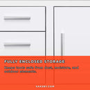 Summerset 33-Inch Stainless Steel Flush Mount Triple Drawer And Access Door Combo [DC3-33] (SAK92847) - Saksby Wholesale - Fully Enclosed Feature