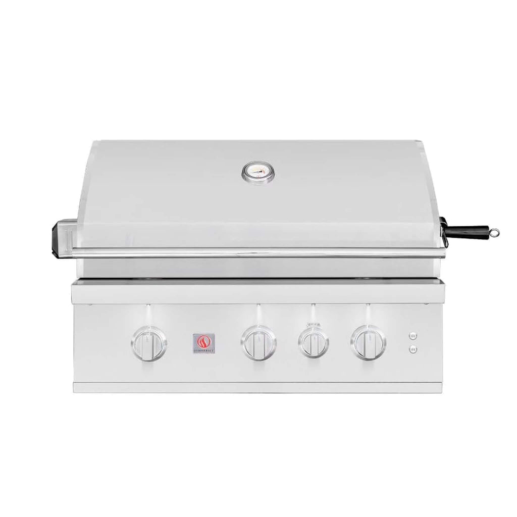 Summerset TRL Pro Built-In Grill With Rear Infrared Burner And Rotisserie Kit [TRLPRO] (SAK94108) - Saksby Wholesale - Front View With Lid Closed