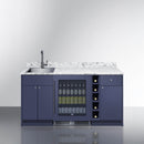 Summit Oasis Wet Bar Kitchenette With Countertop, Beverage Center, And Fully Assembled Cabinetry [OASISWH35] (SAK19178)