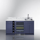 Summit Oasis Wet Bar Kitchenette With Countertop, Beverage Center, And Fully Assembled Cabinetry [OASISWH35] (SAK19178)