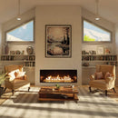 Summit 72-Inch Linear Fireplace With Bedrock [SML-72BR] (SAK92081)