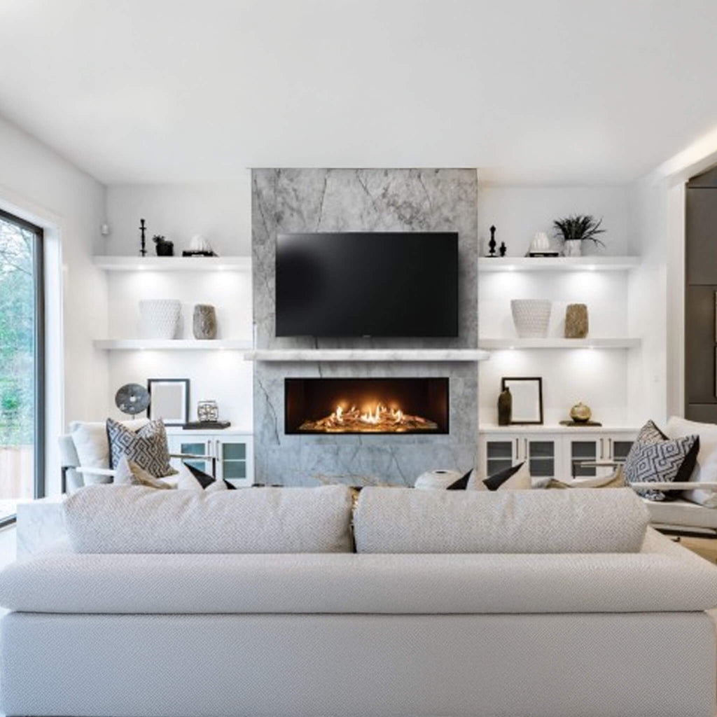 Summit 72-Inch Linear Fireplace With Bedrock [SML-72BR] (SAK92081)