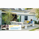 SUNSETTER MOTORIZED Platinum Pro XL Performance Acrylic Awning - SAKSBY