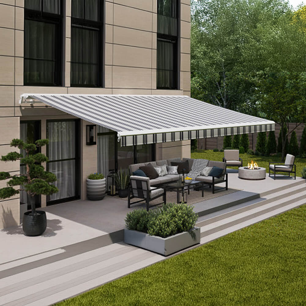 Sunsetter Platinum XL Motorized Sunbrella Performance Awning With 11'8" Projection (SAK82539)